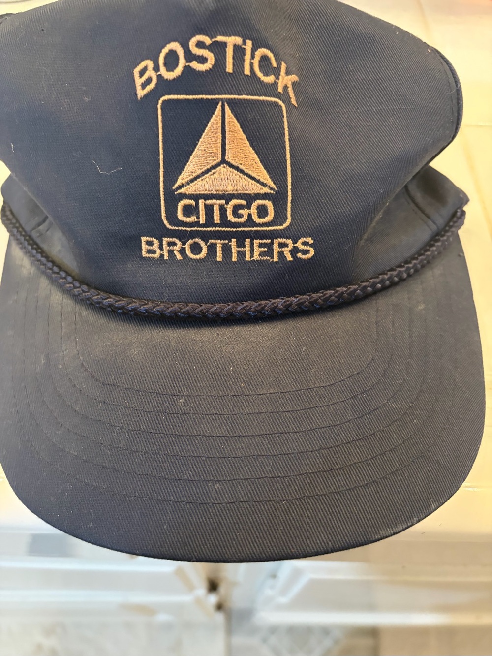 Citgo Bostick Brothers Navy Rope Trucker Hat